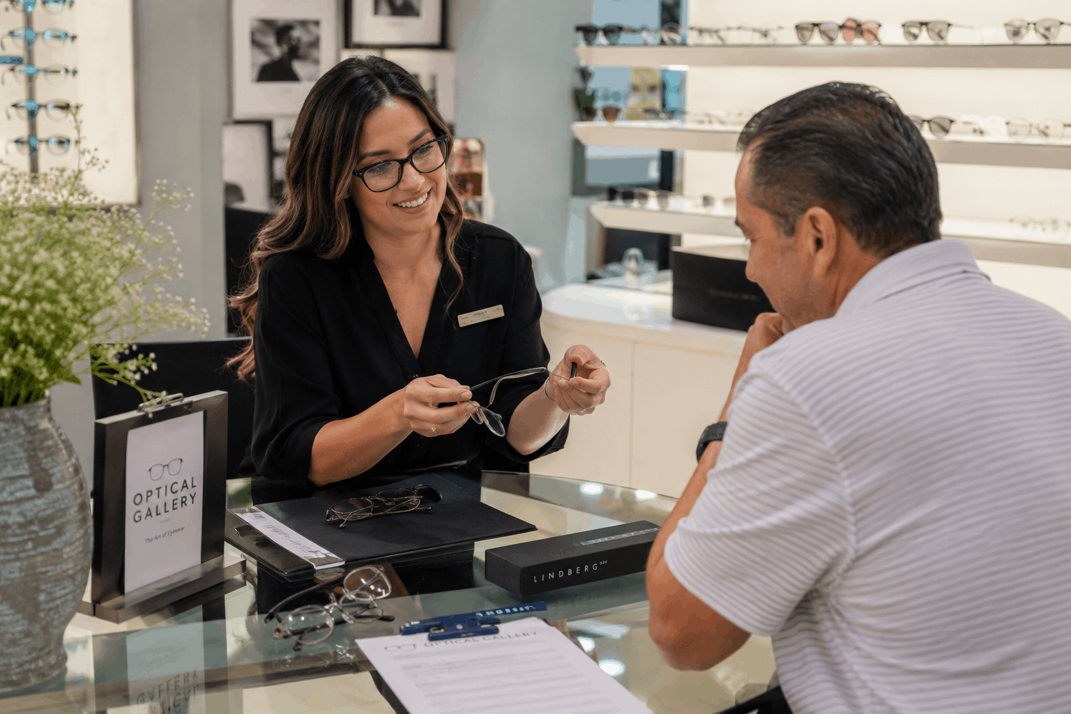 Designer frames paired with Custom Progressive Lenses at Optical Gallery PGA in Palm Beach Gardens FL